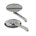 Oval Mirror Set Chrome for Harley-Davidson