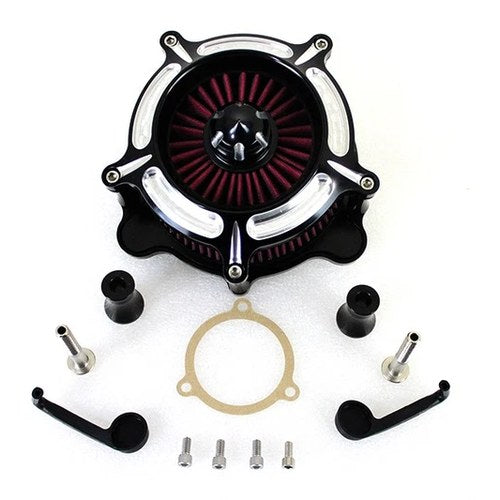 Exposed Filter Air Cleaner Kit Black for Harley-Davidson