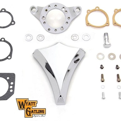 Chrome Wyatt Gatling Air Cleaner Assembly for Harley-Davidson