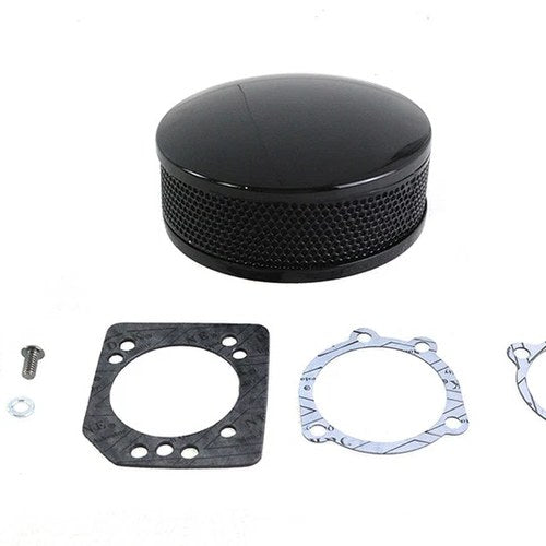 Wyatt Gatling Round Air Cleaner Black for Harley-Davidson