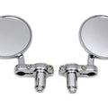 Cafe Style Mirror Set Chrome for Harley-Davidson