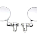Cafe Style Mirror Set Chrome for Harley-Davidson