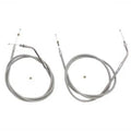 Stainless Steel Throttle and Idle Cable Set for Harley-Davidson