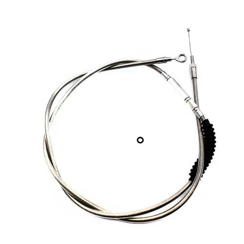75.25 inch Braided Stainless Steel Clutch Cable for Harley-Davidson