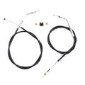 Black Throttle and Idle Cable Set with 44.81 inch Casing for Harley-Davidson