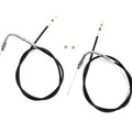 33-1/2 inch Black Throttle and Idle Cable Set for Harley-Davidson