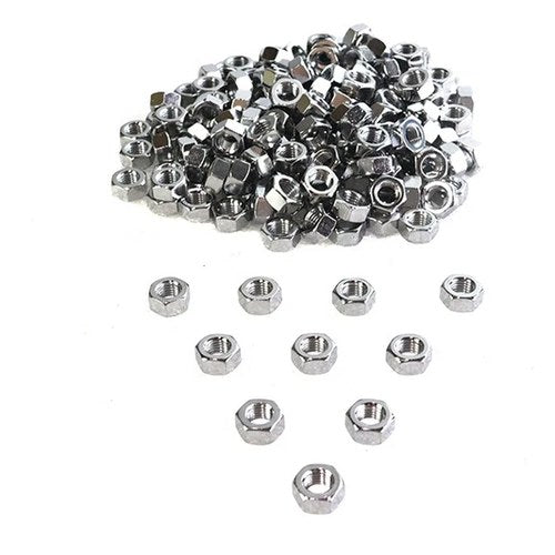 Chrome Hex Nuts 5/16 inch-24 fits Harley Davidson