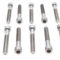 Allen Socket Cap Bolt Knurled Chrome 1/4 inch X 1-3/4 inch for Harley-Davidson