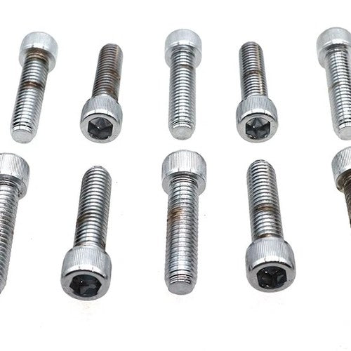 Allen Socket Cap Bolt Knurled Chrome 3/8 inch X 1-1/2 inch for Harley-Davidson
