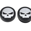 Black Skull Style Vented and Non-Vented Gas Cap Set for Harley-Davidson