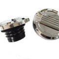 Air Flow Gas Cap Set Chrome for Harley-Davidson