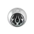 Chrome with Chrome Flames Flt Fuel Tank Console Door for Harley-Davidson