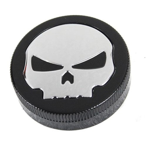 Black Skull Style Vented Gas Cap for Harley-Davidson