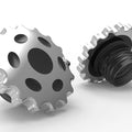 Sprocket Gas Cap Set Vented and Non-Vented Chrome for Harley-Davidson