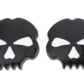 Skull Style Gas Cap Set Vented and Non-Vented Black for Harley-Davidson