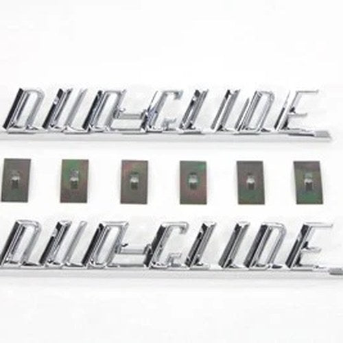 inchDuo-Glide inch Fender Emblem Set for Harley-Davidson