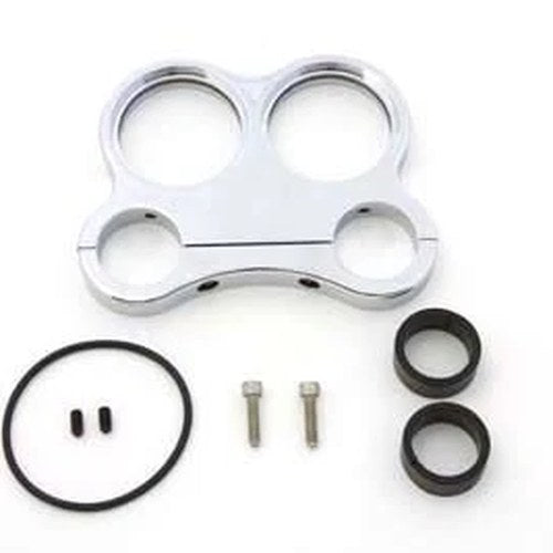 Chrome Billet 48mm Dual Gauge Mount for Harley-Davidson
