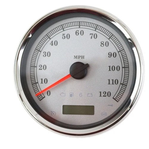 5 inch Electronic Speedometer Assembly Silver for Harley-Davidson