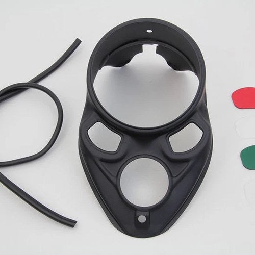 Black Skull Dash Panel with Red Lens for Harley-Davidson