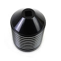 Finned Black Anodized Oil Filter Kit with Raw Accents for Harley-Davidson