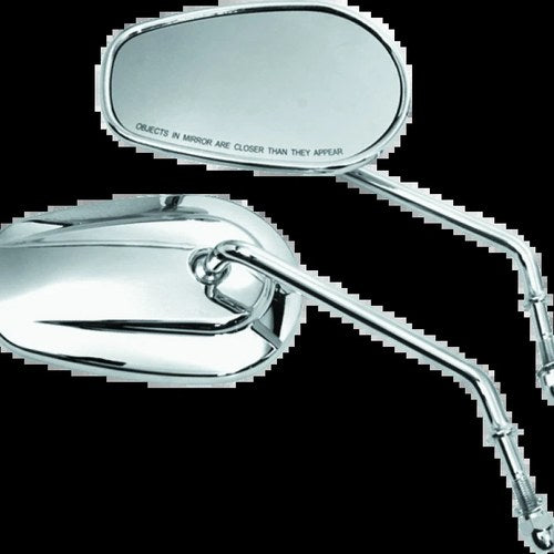 Bikers Choice Chrome Tapered Long Stem Mirrors Pr