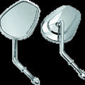 Bikers Choice Chrome Tapered Short Stem Mirrors Pr