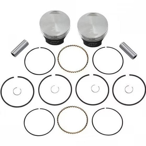 Wiseco 3.4955" Piston Kit PS, Harley Davidson 1340 Evo 85-99 Flat Top 8.5.:1 CR