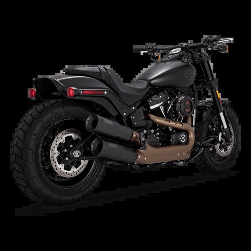 Vance & Hines For HD Softail 18-22 Fatbob Hgh S/O Black Slip-On Exhaust