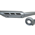 Exhaust Heat Shield Guard + End Cap Plastic Silver For Yamaha YBR125 2010-2017