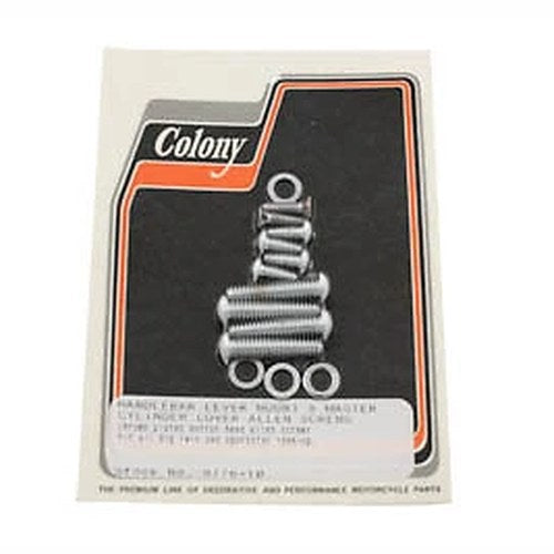Colony 9776-10 Handlebar Switch Housing Screw Kit - Allen Type with Chrome