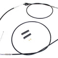 V-Twin 24303 Stainless Steel Throttle And Idle Cable Set - Black Coat For +8 In