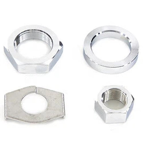 V-Twin 71147 Chrome Rear Axle Nut and Lock Kit for Big Twin 1930-1972