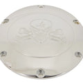 V-Twin 42-1266 Chrome Skull With Cross Bones For Derby Cover