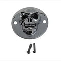 V-Twin 30-0185 Skull Face Ignition System Cover in Chrome