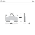Moto Master Nitro Rear Brake Pads For Explorer Everest 500 L 4x4 2008-2009