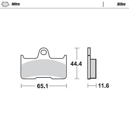 Moto Master Nitro Rear Brake Pads For Ccm LX 700 4A Quad 2008-2009