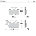 Moto Master Front Brake pads Nitro For Suzuki RM 65 2003-2007