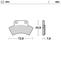Moto Master Nitro Rear Brake Pads For Polaris Big Boss 350 1993