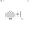 Moto Master Front Brake pads Nitro For Ohvale GP-0 160 4 Speed 2017-2025
