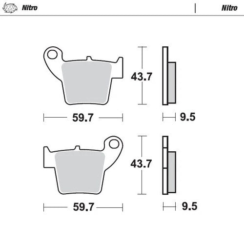 Moto Master Nitro Rear Brake Pads For Honda Crf 450 RL 2021-2025