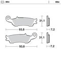 Moto Master Front Brake pads Nitro For Yamaha WR 250 F 2017-2021