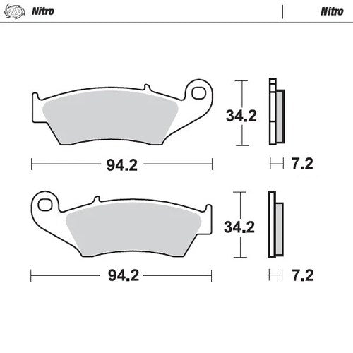 Moto Master Front Brake pads Nitro For GASGAS MC 200 2000-2013