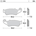 Moto Master Front Brake pads Nitro For Yamaha YZ 125 1998-2007