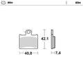 Moto Master Nitro Rear Brake Pads For KTM 105 SX 2011