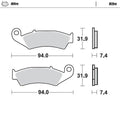Moto Master Front Brake pads Nitro For Honda XL 250 R 1988-1991