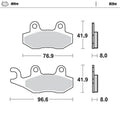 Moto Master Front Brake pads Nitro For Yamaha TT 250 R 1993-2003