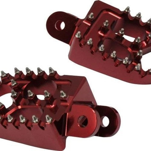 Red Billet Aluminum Footpegs, Footpegs Honda XR400 1996-2004, XR650R 2000-2007