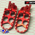 Scar Red Footpegs Honda CRF150R 07-19, CRF250R 04-18, CRF450R 02-18, CRF250L/M