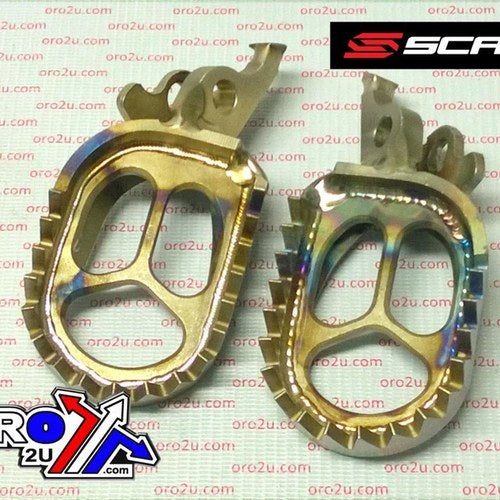Scar Racing Titanium Foot Pegs Kawasaki KX250F 2009-2024, KX450F 2009-2023