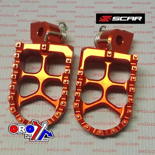 Scar Orange Alum Foot Pegs KTM SX125/150 16-18, EXC-F/SX-F 250-500 17-18
